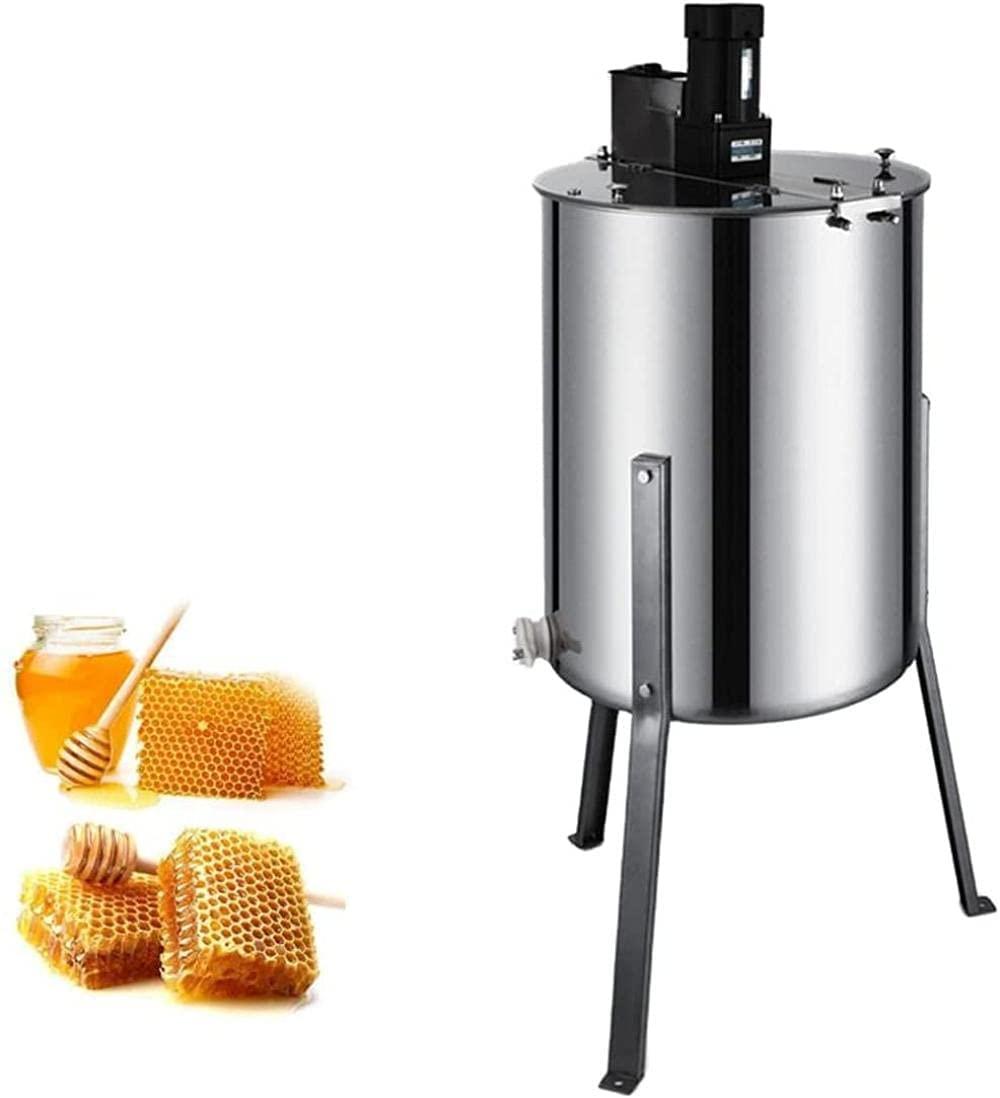 kjbzlxj stainless steel honey spinner 4 frame honeycomb rotary separator with removable support legs transparent cover beekeeping equipment