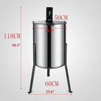 kjbzlxj stainless steel honey spinner 4 frame honeycomb rotary separator with removable support legs transparent cover beekeeping equipment