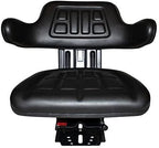 trac seats black brand waffle style universal tractor suspension seat with tilt fits ford/new holland 2n, 8n, 9n, naa, jubilee (same day  - delivers in 1-4 business days)