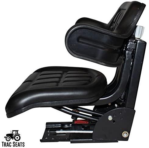 trac seats black brand waffle style universal tractor suspension seat with tilt fits ford/new holland 2n, 8n, 9n, naa, jubilee (same day  - delivers in 1-4 business days)