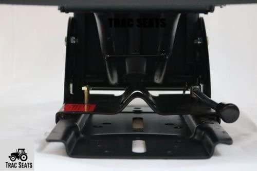 trac seats black brand waffle style universal tractor suspension seat with tilt fits ford/new holland 2n, 8n, 9n, naa, jubilee (same day  - delivers in 1-4 business days)