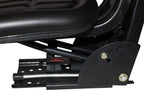 trac seats black brand waffle style universal tractor suspension seat with tilt fits ford/new holland 2n, 8n, 9n, naa, jubilee (same day  - delivers in 1-4 business days)
