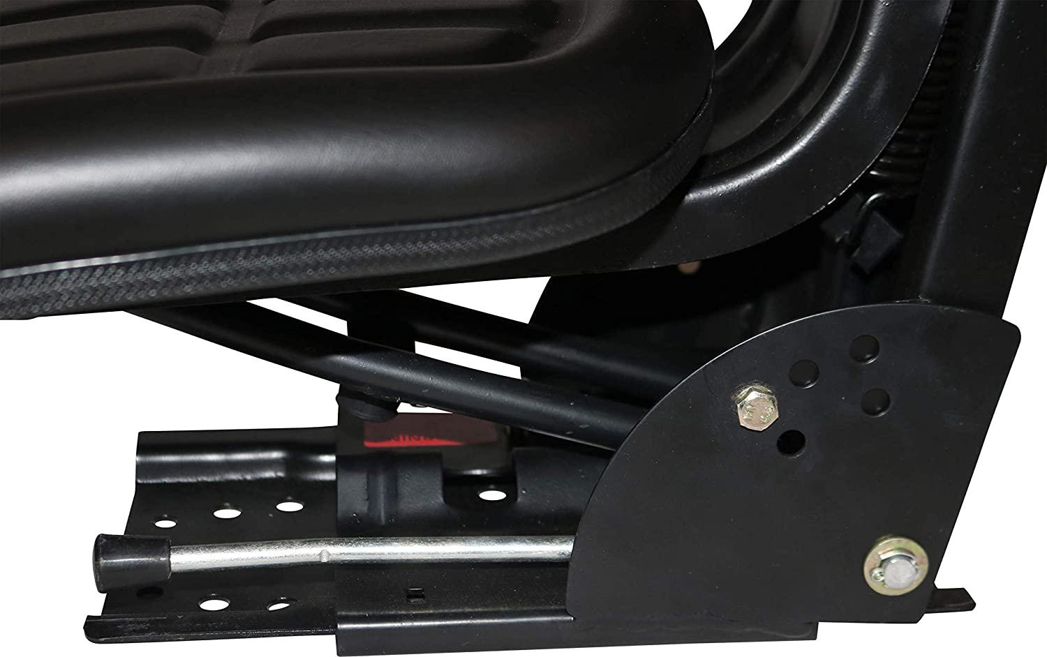 trac seats black brand waffle style universal tractor suspension seat with tilt fits ford/new holland 2n, 8n, 9n, naa, jubilee (same day  - delivers in 1-4 business days)