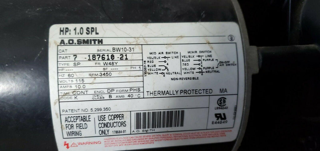 1 hp pool pump motor