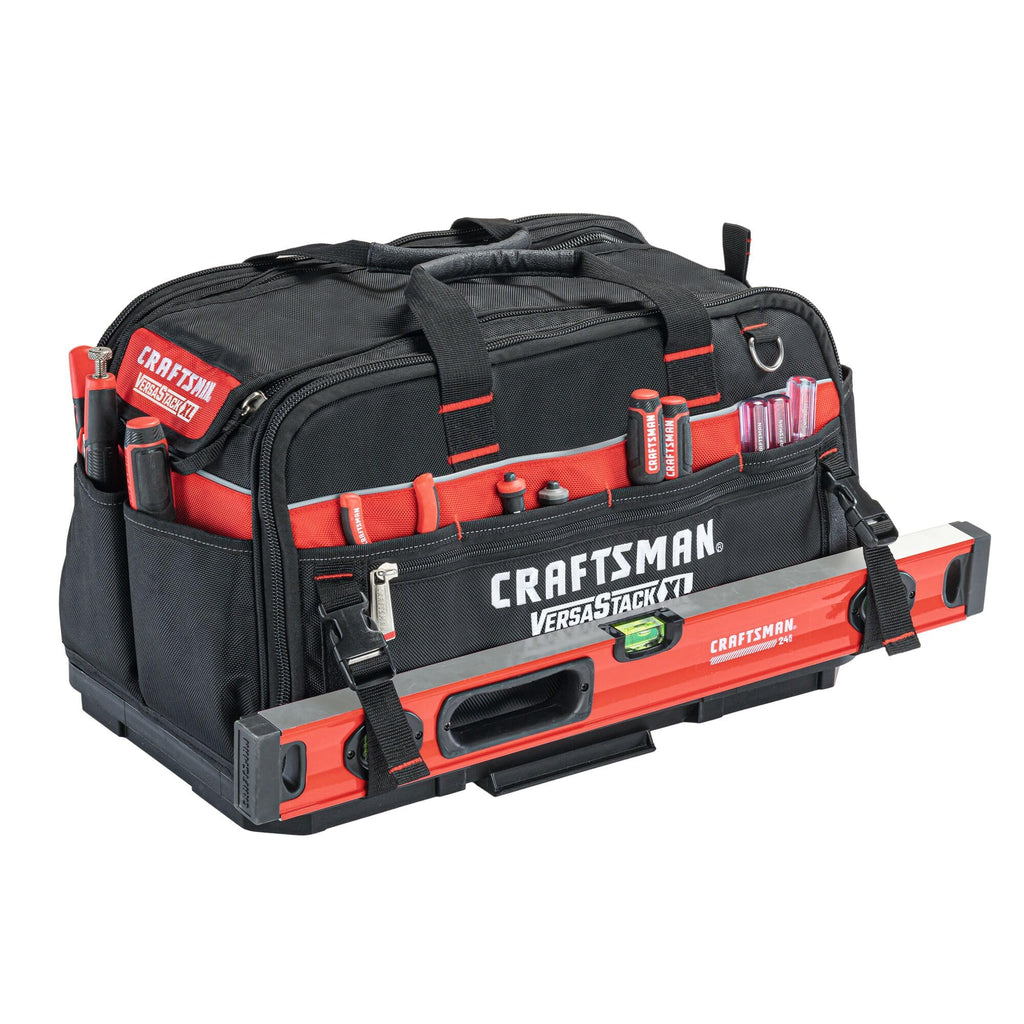 VERSASTACK XL Tool Bag, 22.5”, Durable Polyester, Black and Red (CMST21450)