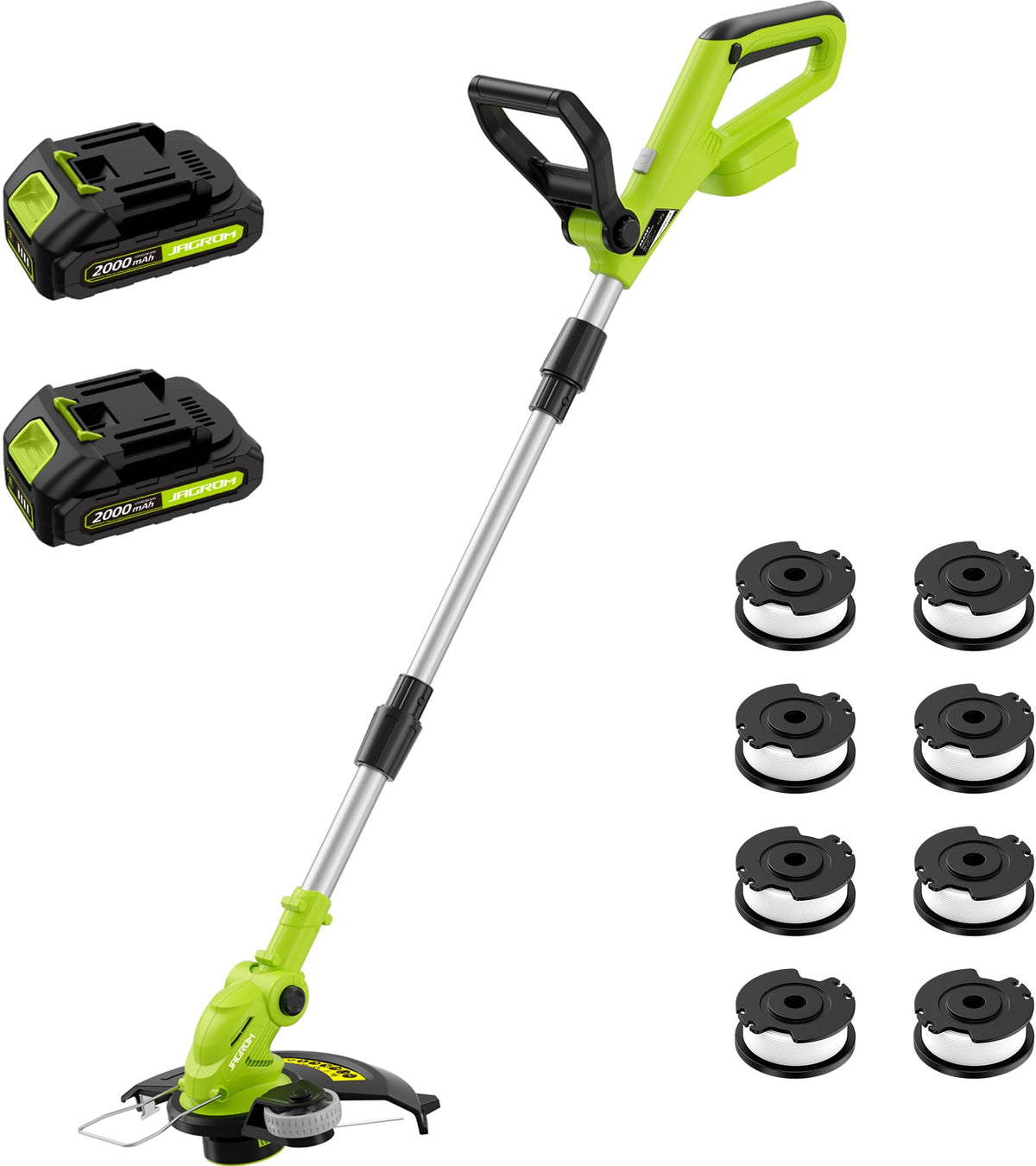 12" Cordless String Trimmer with 2 2.0Ah Battery and Charger, Electric Weed Wacker, Weed Eater Battery Powered, 20V Lawn Mower Lawn Edger, Auto Line Feed Grass Cutter Lightweight Garden Tools for Yard
