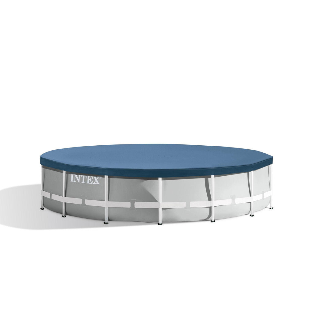 26723EH 15ft x 42in Prism Frame Above Ground Swimming Pool Set with Debris Cover, Ladder, and 120V 1,000 GPH Cartridge