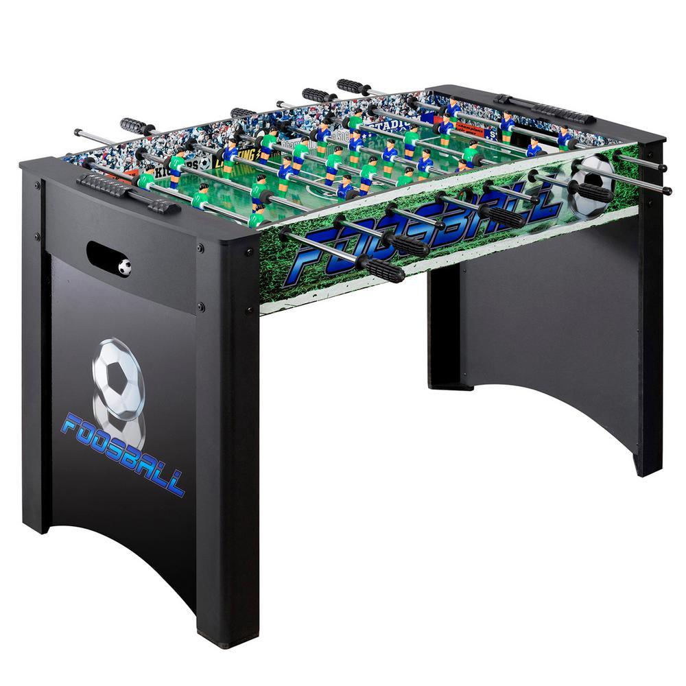 Playoff 4 ft. Foosball Table, Soccer Game for Kids and s with Ergonomic Handles, Analog Scoring and Leg Levelers