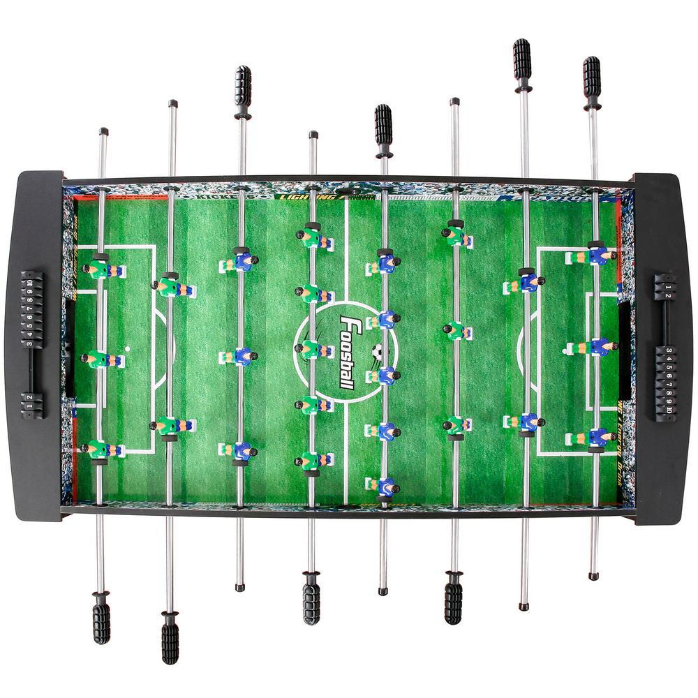 Playoff 4 ft. Foosball Table, Soccer Game for Kids and s with Ergonomic Handles, Analog Scoring and Leg Levelers