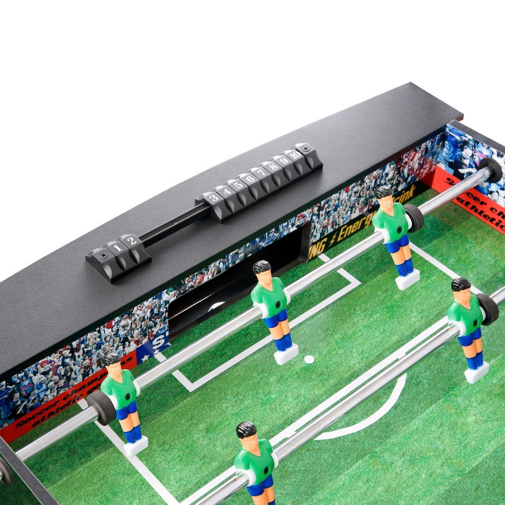 Playoff 4 ft. Foosball Table, Soccer Game for Kids and s with Ergonomic Handles, Analog Scoring and Leg Levelers