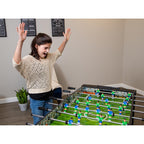 Playoff 4 ft. Foosball Table, Soccer Game for Kids and s with Ergonomic Handles, Analog Scoring and Leg Levelers