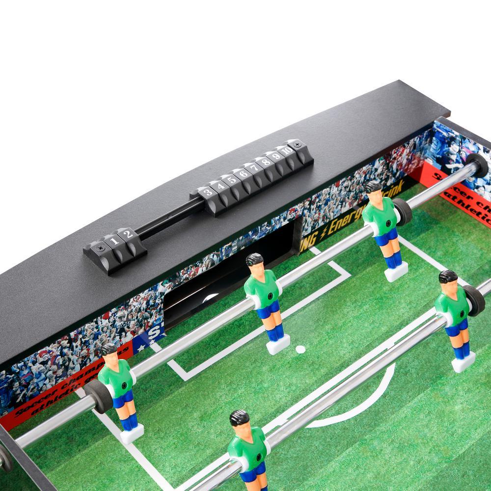 Playoff 4 ft. Foosball Table, Soccer Game for Kids and s with Ergonomic Handles, Analog Scoring and Leg Levelers