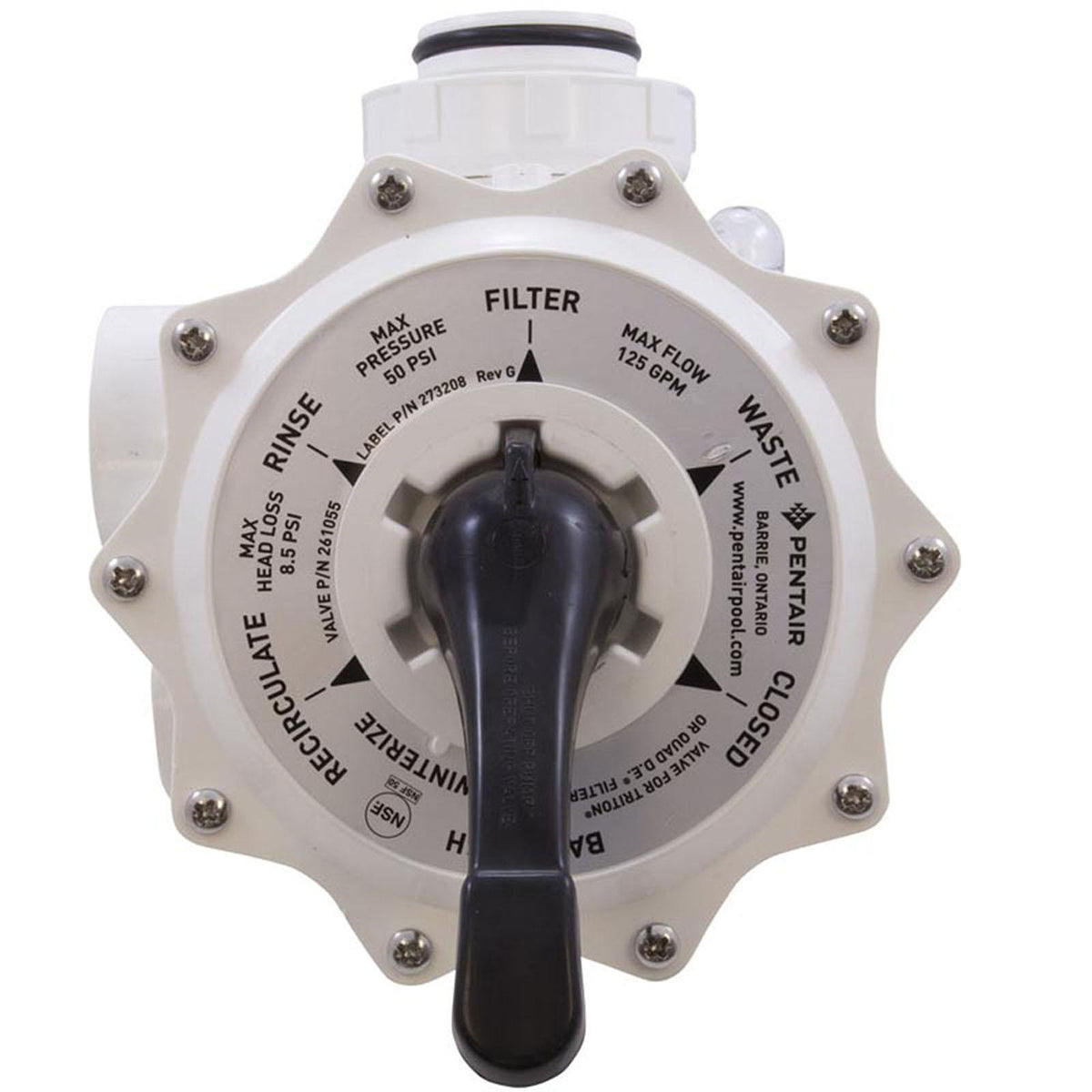 PENTAIR POOL PRODUCTS Multiport Valve, American Products/Pentair, 2" Thd, 6 Pos