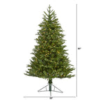 5 ft. Pre-lit Cambridge Fir Artificial Christmas Tree with 300 Clear Warm Multi-Function LED Lights