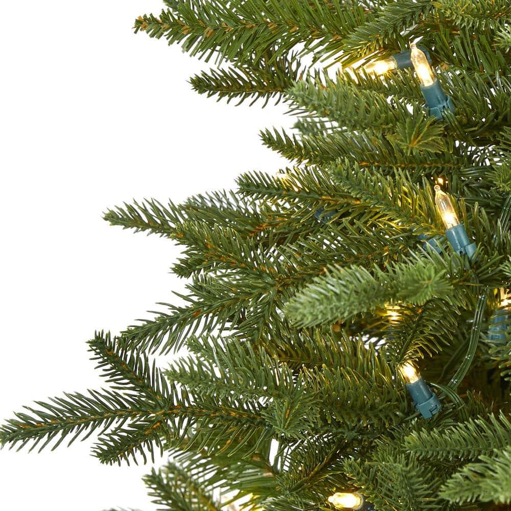 5 ft. Pre-lit Cambridge Fir Artificial Christmas Tree with 300 Clear Warm Multi-Function LED Lights