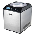 Ice Cream Maker Machine Automatic 2.1 Qt. Upright with -In Compressor, LCD Digital Display & Timer, No Pre-Freezing, ICM-201SB,  Steel