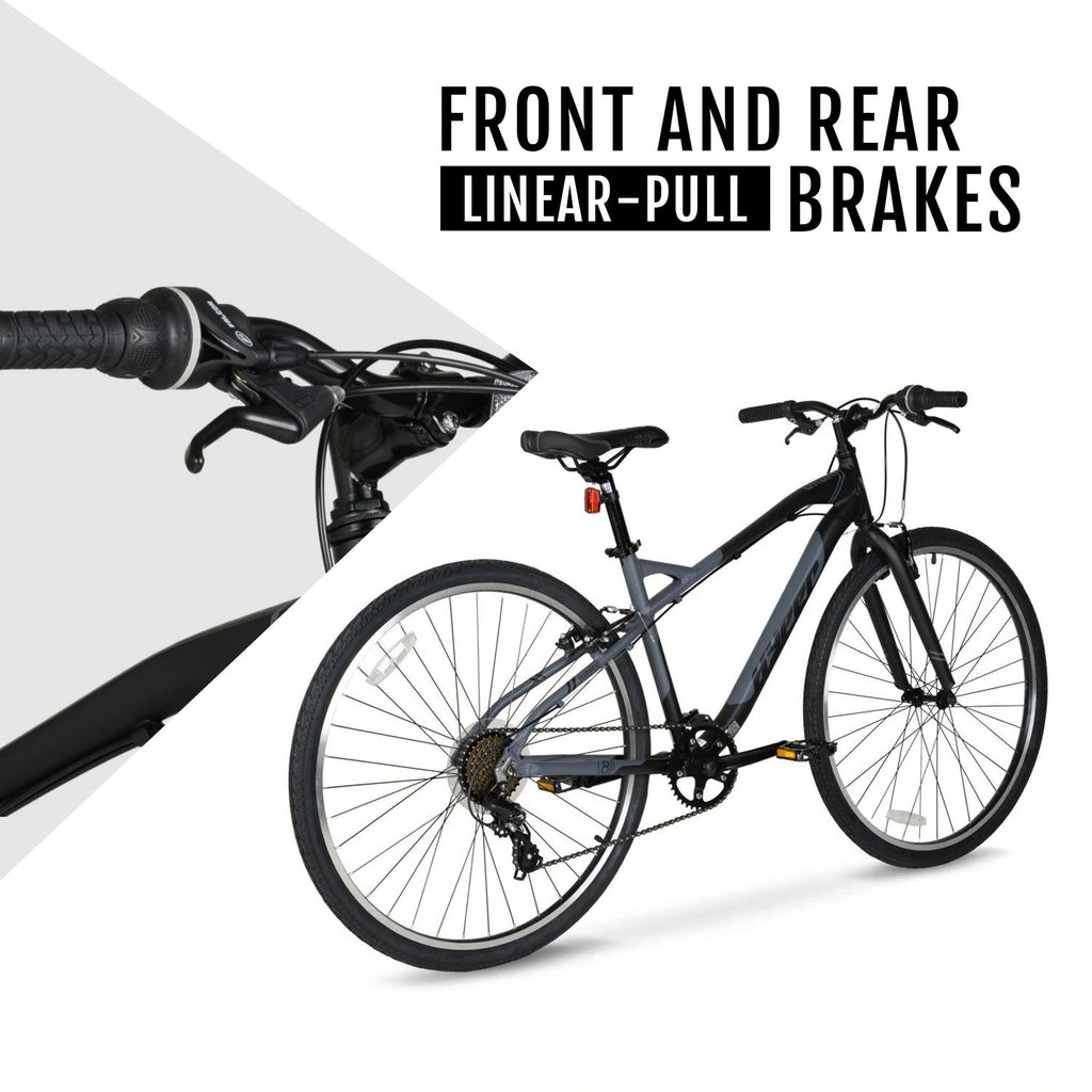 Hyper Bicycles 700c Adult Urban Bike, Black/Gray