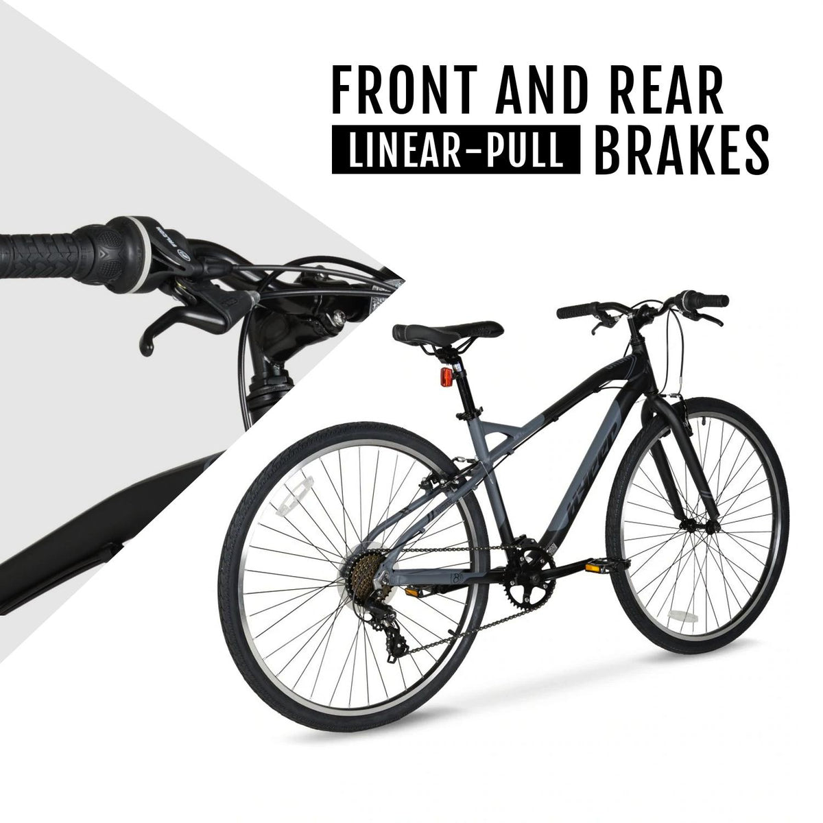Hyper Bicycles 700c Adult Urban Bike, Black/Gray