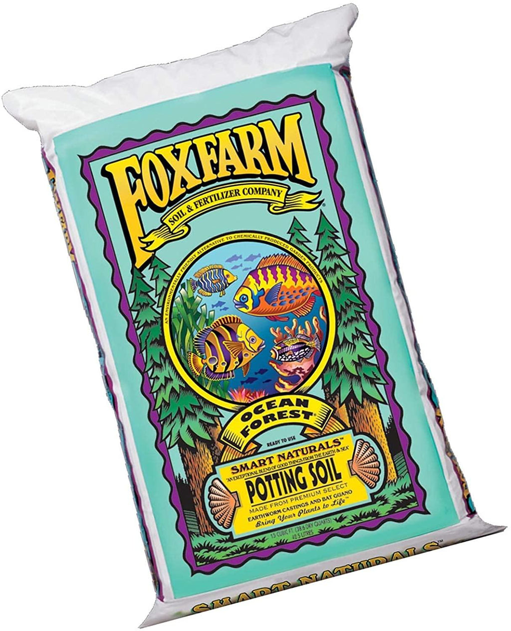 fox farm foxfarmocean2 foxfarm fx14000 1.5 ocean forest garden potting soil bags 6.3-6.8 ph | total 3 cubic ft, brown