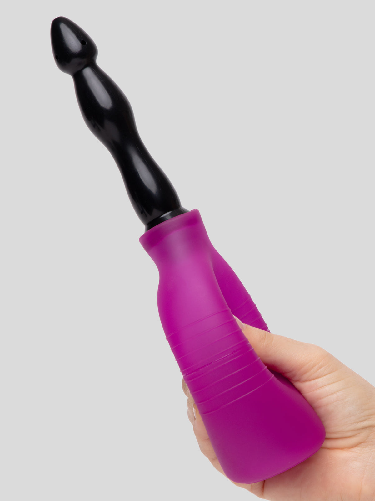 Cloud 9 Novelties Deluxe Enema Douche with Soft Nozzle Tip & Extended Reach Tip, Purple