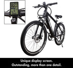 Electric Bicycle Mountain Electric Bike 6 Speed Gear with Battery LCD Display and Charger