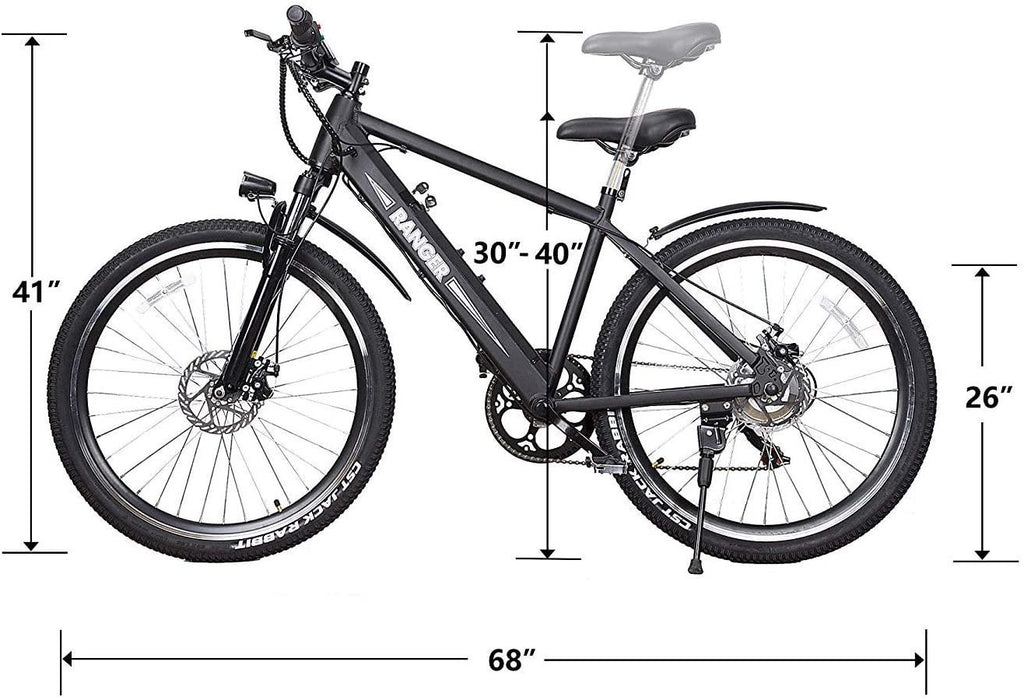 Electric Bicycle Mountain Electric Bike 6 Speed Gear with Battery LCD Display and Charger