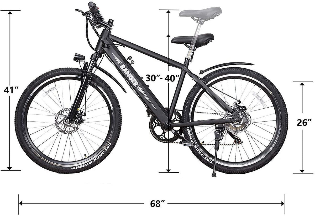 Electric Bicycle Mountain Electric Bike 6 Speed Gear with Battery LCD Display and Charger