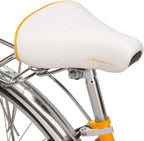Schwinn Wayfarer Adult Bike Hybrid Retro-Styled Cruiser, 16-Inch/Small Steel Step-Through Frame, 7-Speed Drivetrain, Rear Rack, 700C Wheels, Yellow
