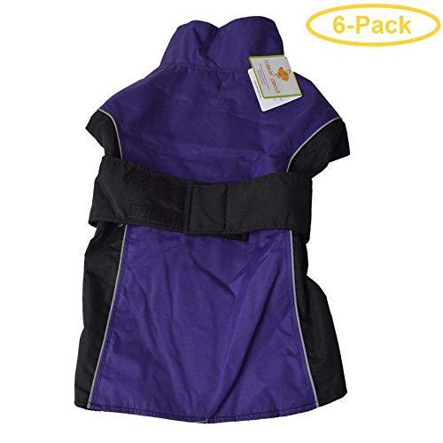 Fashion Pet Lookin' Good Waterproof Reflective Dog Coat - Purple Lar(Dogs 19"-24" Neck to Tail) - Pack of 6