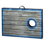LED Cornhole Set with  Boards and 8 Bean Toss Bags in Blue/White