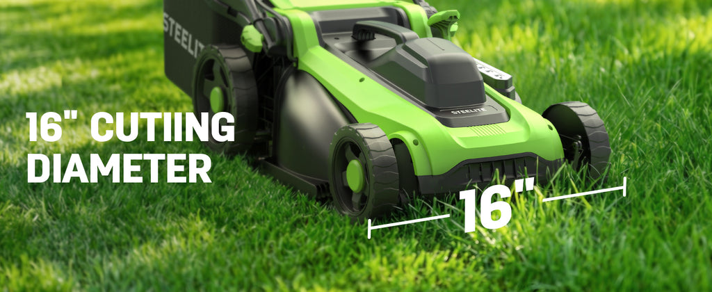 16-Inch 1800W Corded Electric Lawn Mower, Powerful Rotary Mower for Medium Lawns, with Grass Collection Bag &amp; Height Adjustment
