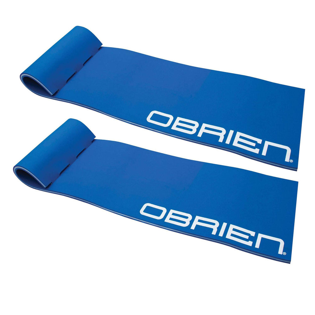 O'Brien Watersports OBrien Foam Water Lounge 86 x 24 In. Pool Floating Lounger Pad, Blue (2 Pack)