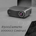 2021 native 1080p projector 8500lumens home theater compatible tv stick hdmi usb