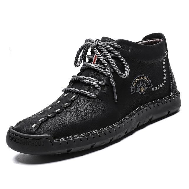 Autumn Winter Men's Big Size Leather Boots