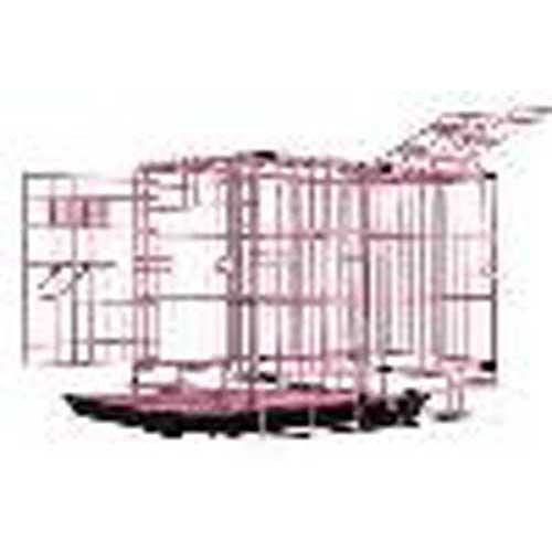 Pet Tek DPK86011 Dream Crate Professional Series 100 Dog Crate with Mesh Floor, 19 by 12 by 15-Inch, Pink