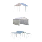 10 ft. W x 20 ft. H Max AP 3-in-1 Canopy in White w/ Enclosure and Extension Kits, Steel Frame, and Best-in-Class Pipes
