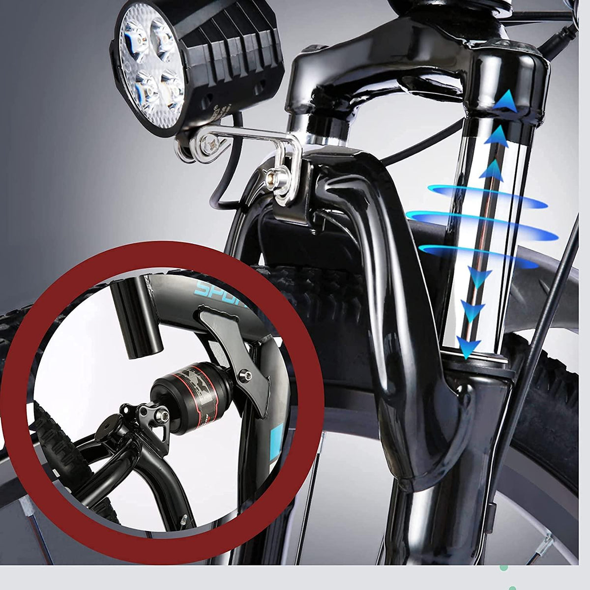 VIVI 350W Folding E-Bike Adult Electric Mountain Bike 26 Inch Folding Electric Bicycle with Removable 36V/8 Ah Lithium-Ion Battery, Full-Suspension E-MTB, 21 Speed Gear