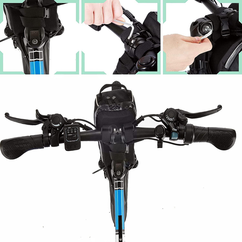 VIVI 350W Folding E-Bike Adult Electric Mountain Bike 26 Inch Folding Electric Bicycle with Removable 36V/8 Ah Lithium-Ion Battery, Full-Suspension E-MTB, 21 Speed Gear