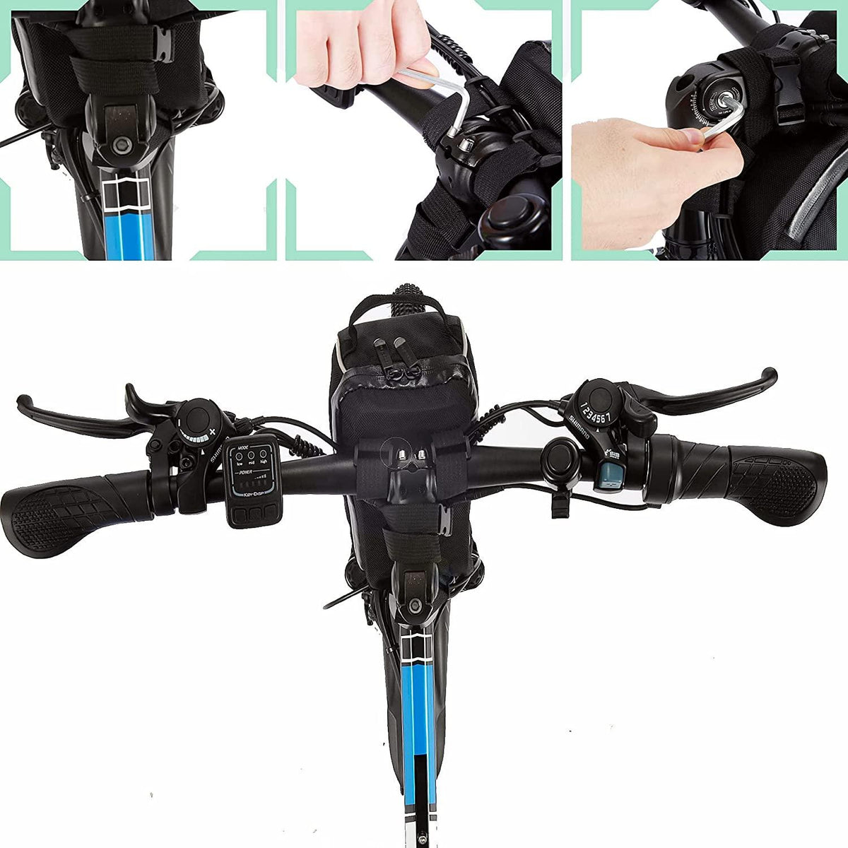 VIVI 350W Folding E-Bike Adult Electric Mountain Bike 26 Inch Folding Electric Bicycle with Removable 36V/8 Ah Lithium-Ion Battery, Full-Suspension E-MTB, 21 Speed Gear