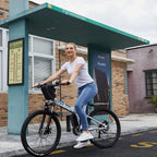 VIVI 350W Folding E-Bike Adult Electric Mountain Bike 26 Inch Folding Electric Bicycle with Removable 36V/8 Ah Lithium-Ion Battery, Full-Suspension E-MTB, 21 Speed Gear