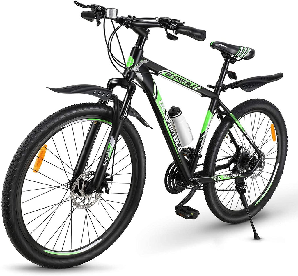 Adults Mountain Bike 21 Speed 27.5 Inch Folding Mountain Bike Aluminum Frame Mechanical Disc Brake Suspension Fork Outdoor Bike for Men Women