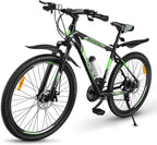 Adults Mountain Bike 21 Speed 27.5 Inch Folding Mountain Bike Aluminum Frame Mechanical Disc Brake Suspension Fork Outdoor Bike for Men Women