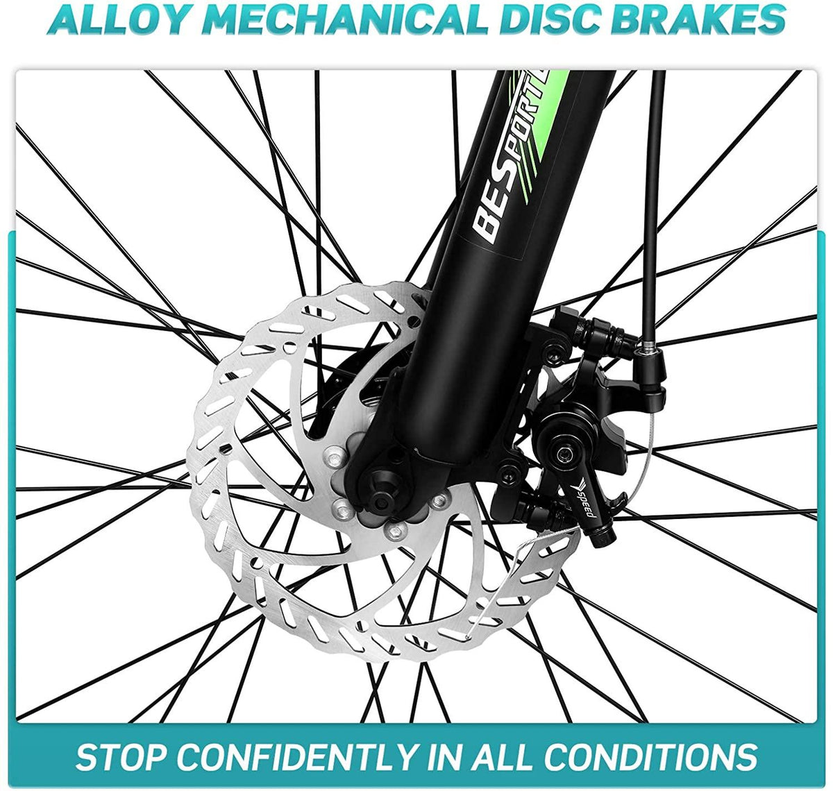 Adults Mountain Bike 21 Speed 27.5 Inch Folding Mountain Bike Aluminum Frame Mechanical Disc Brake Suspension Fork Outdoor Bike for Men Women