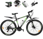 Adults Mountain Bike 21 Speed 27.5 Inch Folding Mountain Bike Aluminum Frame Mechanical Disc Brake Suspension Fork Outdoor Bike for Men Women