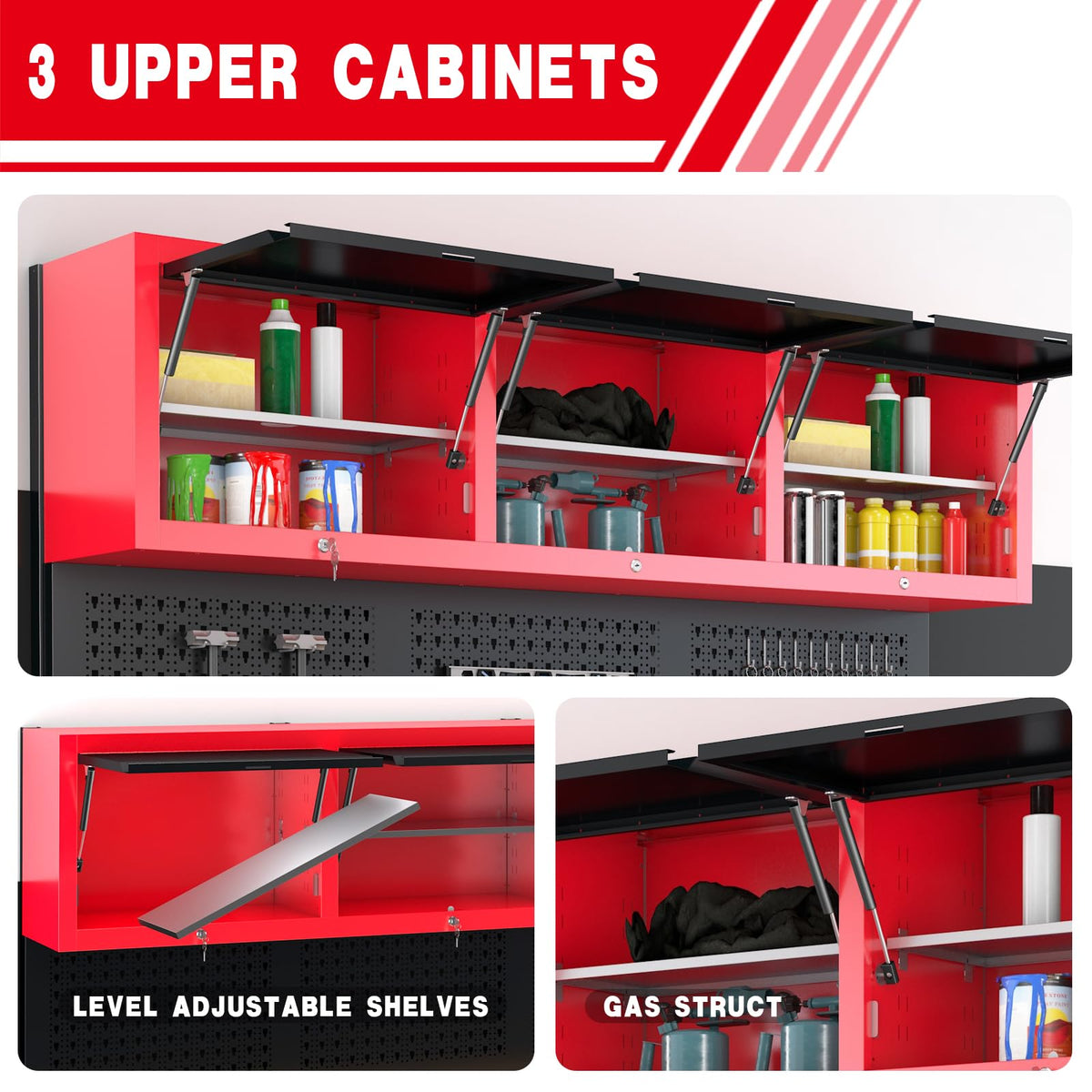 72" Rolling Tool Chest with 15 Drawers - Heavy Duty GaraWorkbench with Power Strip & Pegboard - 18" Deep 1.2" Thick Solid Top, Lockable Tool StoraCabinet for Professional Mechanic
