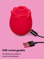 Lovehoney mon ami Pleasure Air Rose Clitoral Suction Stimulator, Red