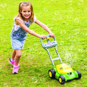 Bubble Lawn Mower for Toddlers, Bubble Blowing Machines, Indoor and Outdoor Gardening Toy, Birthday, Party Favor for Preschool Girls and Boys, No Batteries Required, 2+
