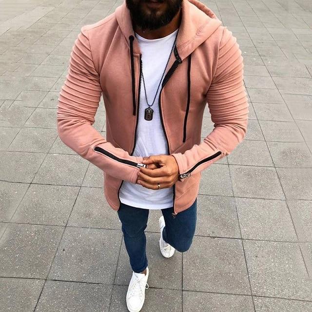 New Men's Zipper Long Sleeve Hoodies