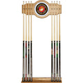 United States Marine Corps 30 in. Wooden Billiard Cue Rack with Mirror