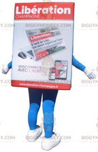 Magazine Newspaper BIGGYMONKEYMascot Costume. BIGGYMONKEYChampagne Release Mascot Costume